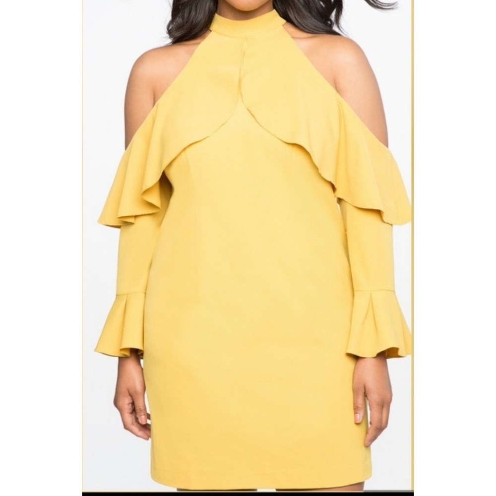 Eloquii, size 16, yellow dress